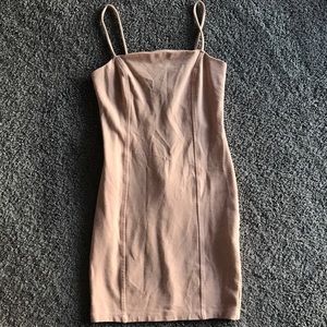 Nude/beige color mini dress